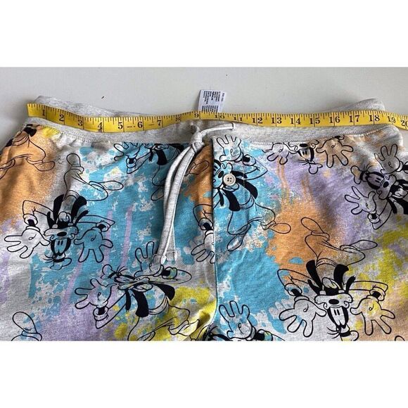 Disney Parks Men's Sz L Splatter Goofy Jogger Lounge Pants Elastic Drawstring - Picture 4 of 16